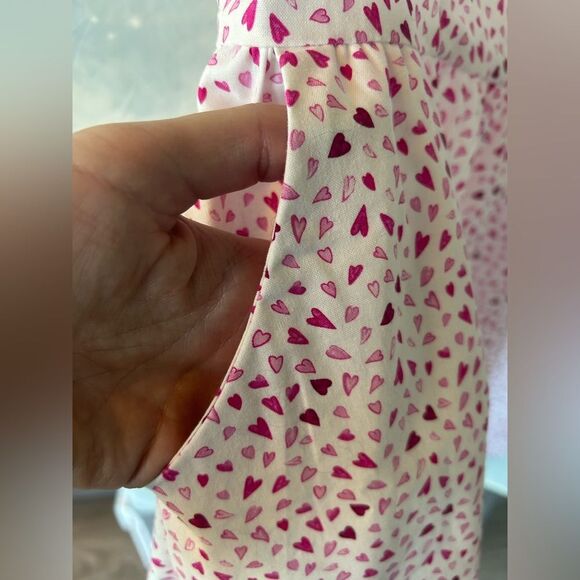 Modcloth Fit & Flare A-line Pink Hearts Retro Babydoll Dress - Picture 3 of 4